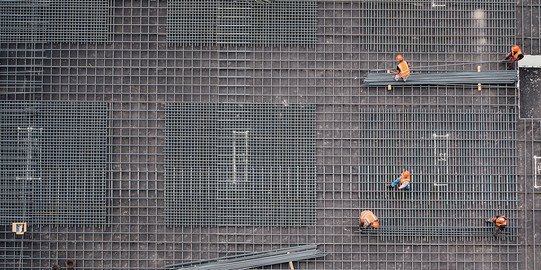 Bewehrungsmatten - Lehrstuhl Tragkonstruktionen Foto von Bewehrungsmatten auf einer Baustelle - Lehrstuhl Tragkonstruktionen